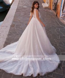 A-line Scoop Black Applique Soft Tulle Wedding Dress – ROYCEBRIDAL OFFICIAL  STORE